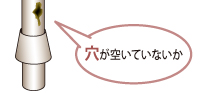 穴が空いていないか 