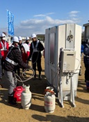 2/1守山市防災訓練（応急シャワー設置訓練）